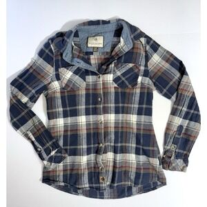 Womens Legendary Whitetails Cottage Escape Flannel Shirt Button Up Medium Cotton